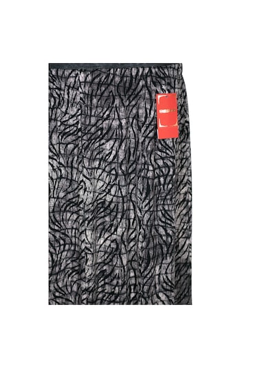 Hesna Kadın Ecem Battal Beden 8 Parça Lastikli Gri Etek D46 Siyah