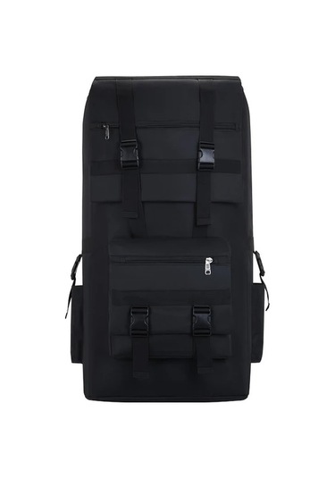 Dashanshop 120l Büyük Kapasiteli Siyah 31.1x15.75x10.63inch Sırt Çantası Dayanıklı Polyester Ayarlanabilir Kayışlar Çok Bölmeli Kampçılık Gezi Altın