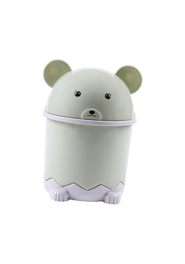 Homyl Masaüstü Çöp Kutusu Makyaj Masa Üstü Kovası Yatak Yeşil