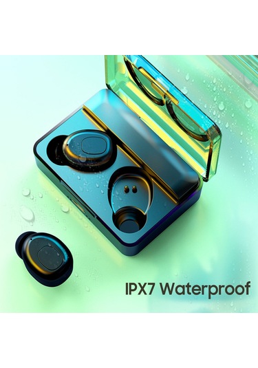 Gerçek Kablosuz Kulaklıklar, Ipx7 Su Geçirmez/ Cvc8.0 Akıllı Gürültü Engelleme/ Mikrofonlu İkili Aramalar İle Spor Müzik Kulaklığı