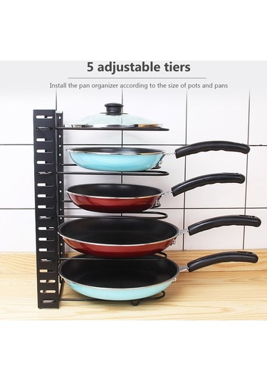 Dancemonkey Tencere Dolap Organizatörü, Pratik Tencere Düzenleyicileri Siyah