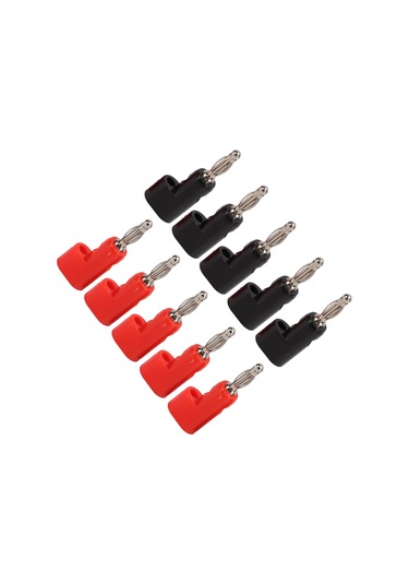 Moveevo 4mm Sıvama Olmayan Elmas Tipi Muz Soketi, Yığılabilir, 24a Akım, Bakır-gümüş Malzeme, Kırmızı-siyah 5 Set J.10026 25