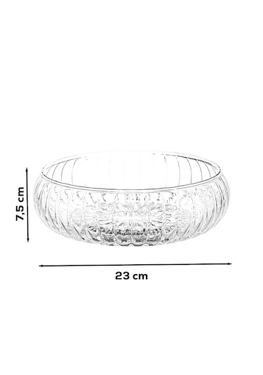 Porsima Ryg7045 El Yapımı Büyük Boy Cam Salata Kasesi Şeffaf