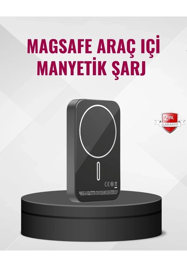 Magsafe Araç Telefon Tutucu 15w Hızlı Şarj Type-c Girişli Çok Renkli