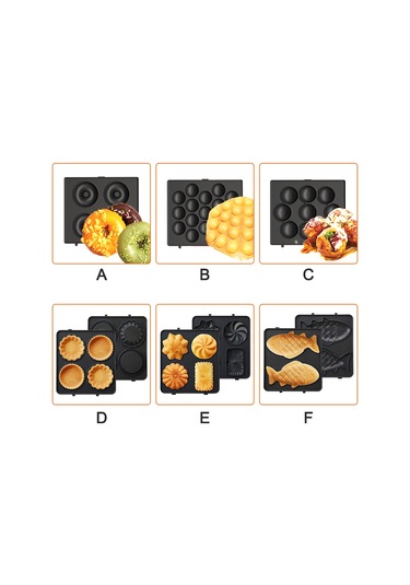 Yunboo 14x14cm F Modeli İçin H34031 Vafli Makinesi Uyumlu Kaymaz Kaplama Islak Kek Tepsisi Siyah