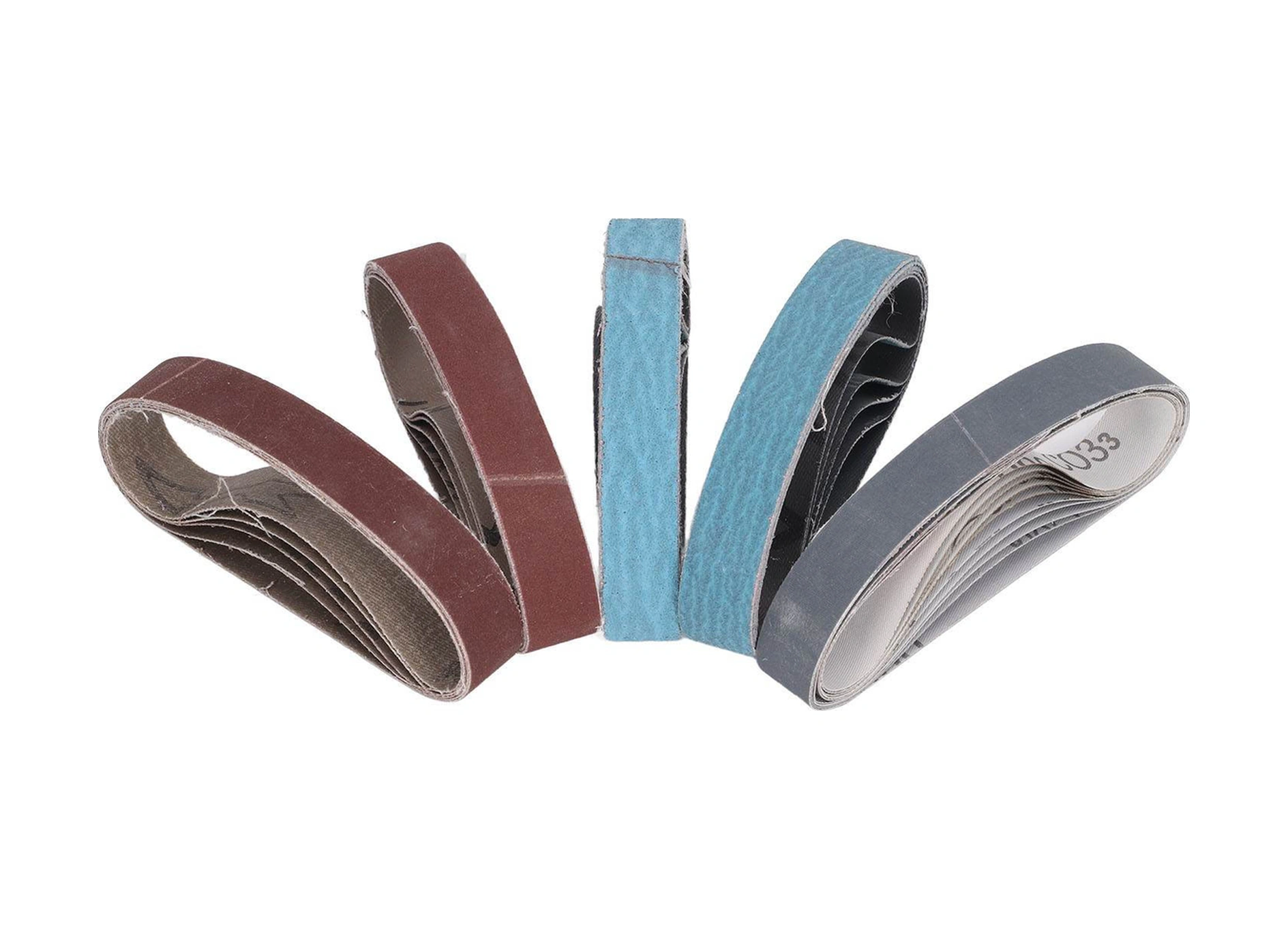 Hombey 30 Adet Zirconia Zımpara Kayışı Seti - 80-1000 Tane, 12x1/2 İnç, Çelik/ağaç Taşlama, Kesici Takım, Dayanıklı Malzeme