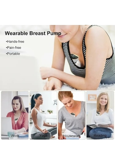 Trendooze Ücretsiz Şişeler Silikon Serbest Pembe Otomatik Giyilebilir Emme Eller Cihaz 180ml Xw