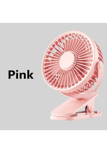 Usb Mini Rüzgar Gücü El Klip Fan Taşınabilir Şarj Edilebilir Fan Yüksek Kaliteli Öğrenci Fan Küçük Soğutma 5075 Pembe