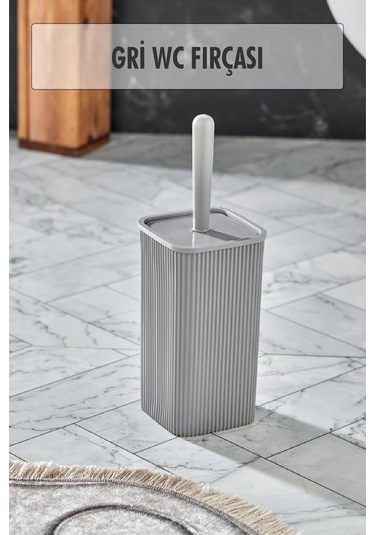 Wc Fırçası & Tuvalet Fırçası Gri 2 Parça Gri