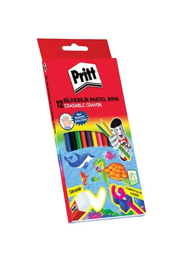 Pritt Mum Pastel Boya Crayon Karton Kutu Silinebilir 12 Renk  1433