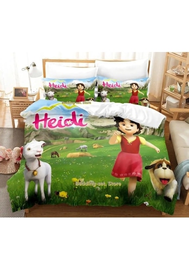 Heıdı Tek Kişilik 3 Parça Saten & Pamuk Nevresim Takımı