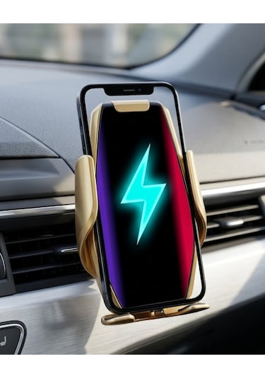 Araç Havalandırma Telefon Tutucu Kablosuz Şarj Destekli Ilkeshop - 49 Akıllı Sensörlü
