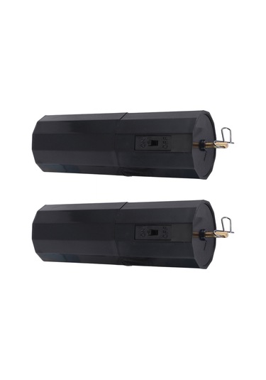 Qingmipy Siyah Plastik Çift Paketli Pillerle Çalışan Döner Motor, Bahçe Dekorasyonları İçin 30 Rpm, 4 Pound Taşıma Kapasitesi, Kolay Kurulum