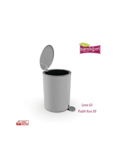 Primanova Lenox Pedallı Çöp Kovası 5 Lt Beyaz