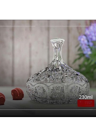 Bohemia Kapaklı Cam Şekerlik Lokumluk İkramlık Drajelik 230 Ml