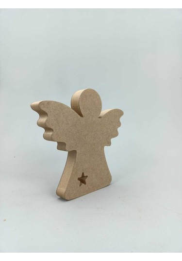 Na Neşeli Ahşap 15 Cm Ahşap Melek Figürü Dik Durabilir Masa Dekoru Yılbaşı Dekoru Model Neseliemelek123456