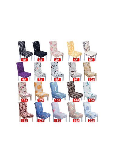 Mufunye Genel Kullanım Elastik Poliester Sandalye Kılıfı, Yıkama Kolay, Ev/otel/restoran Dekorasyonu, Renkli Desenli Çok Renkli