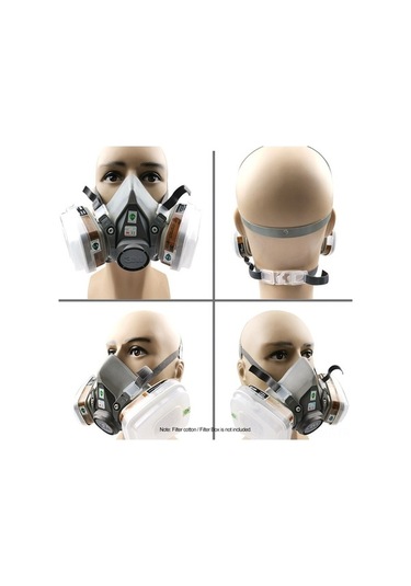 Trendooze Yüz Yüz Yarım Toz Spreyleme Solunum Sis Organik Maskesi Maske Maske Koruma Geçirmez Cihazı Boyama Anti 6200 3m Gm