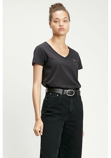 Levi's Siyah Kadın V Yaka T-shirt - A3170-0009 001