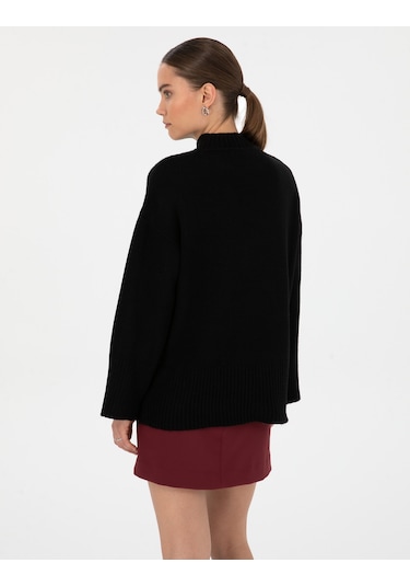 Pierre Cardin Kadın Siyah Kazak /triko 50310958-vr046 Siyah