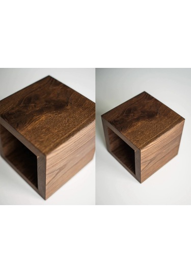 Dcrthuma Yansıtma Tasarımlı Çift Yönlü Ahşap Salon Duvar Aplik Koyu Kahverengi