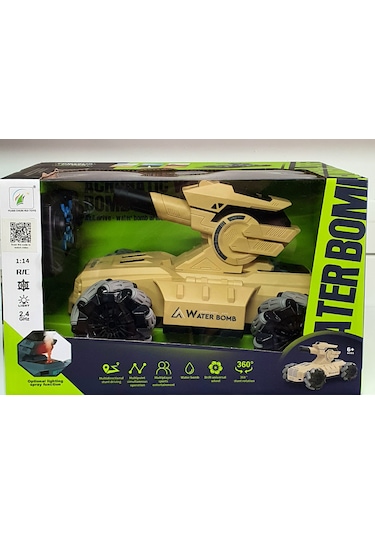 Oyuncak Uzaktan Kumandalı Şarjlı Sesli Su Boncuğu Atan Tank