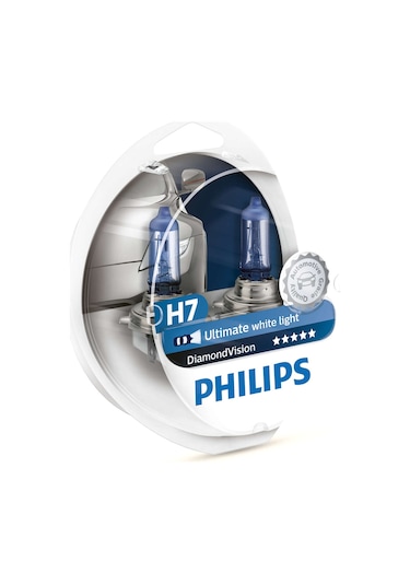 Philips H7 Diamond Vision 12V 55W 5000K- Far Ampul Seti