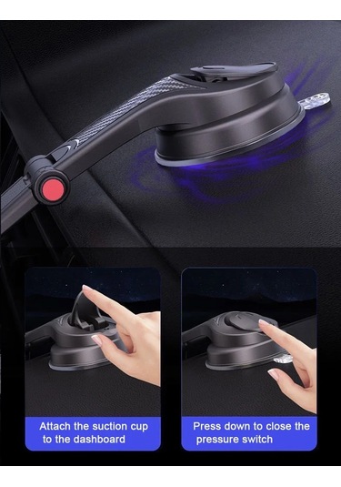 Araç Torpido Üstü Vakumlu Telefon Tutucu Güçlü Vakum Ayarlı