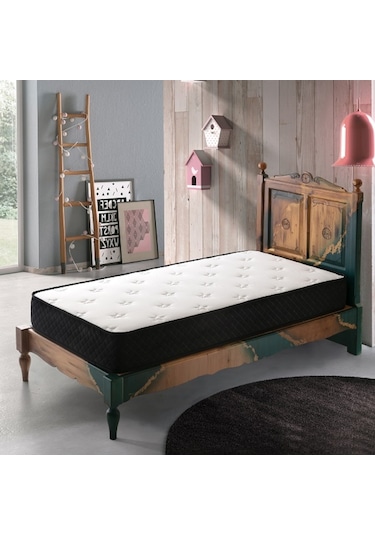 Uzunbebe 90X190 Pc Parrot Black Elite Ortopedik Tek Kişilik Yaylı Yatak