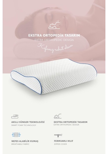 Pafu Visco Boyun Destekli Ortopedik Yastık