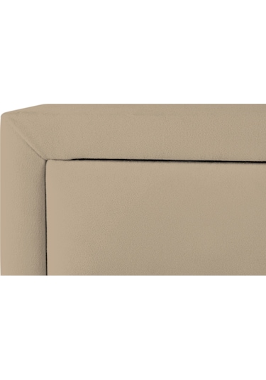 Harmony Silver Iki Çekmeceli Komodin- Yatak Odası Kumaş Döşemeli 2 Kapaklı Komodin Modeli Bej