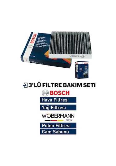 Wöbermann+Bosch  Honda Civic 1.6 Fb7 Filtre Bakım Seti 2013-2016 3k