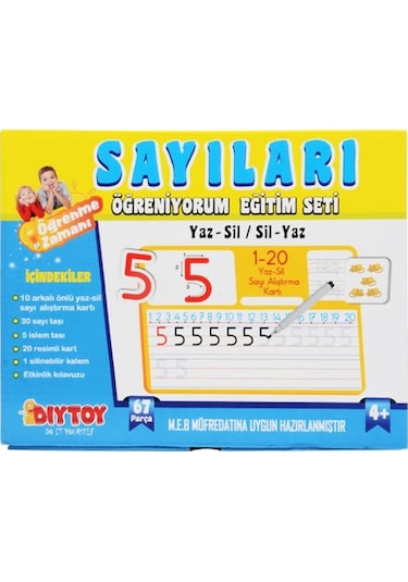 +4 Yaş Sayıları Öğreniyorum Eğitim Seti (diytoy)