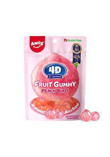 Amos 4d Fruit Gummy Peach Burst 54g