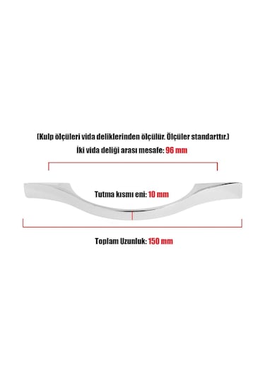 Badem10 Nobel Sülün Çekmece Dolap Kapak Kulpu Kulbu 96 Mm Metal Kulp