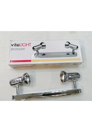 2*E14 KROM DÜZ ARMATÜR Metal