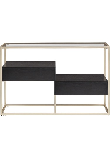 Faye Gold Metal Ahşap&cam Dresuar Ahşap