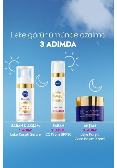 Luminous630 Koyu Leke Karşıtı CC Yüz Kremi SPF30 40 ML