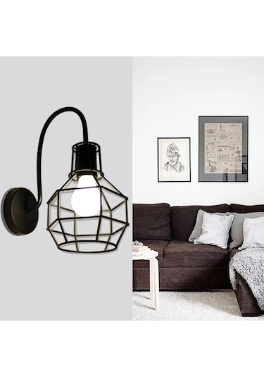 Kafesli Tarz Aplik Siyah