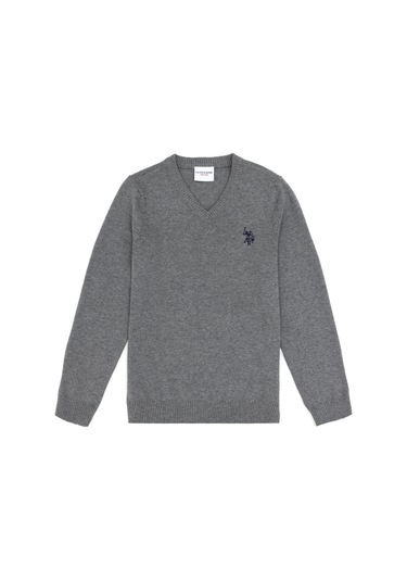 U.s. Polo Assn. Erkek Çocuk Gri Melanj Kazak /triko 50294200-vr086 Gri Melanj