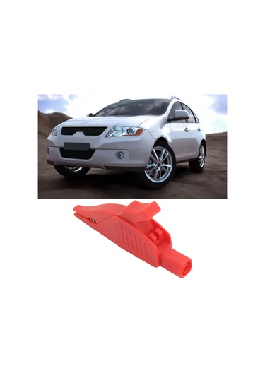 Vkemall Kırmızı Bakır Elektrikli Test Klipsi - 32a/1000v, 39.5mm Açılış, 4mm Banana Soketi, Araç Bataryaları İçin Pa Kapaklı Güvenli Klip