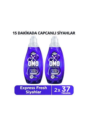 Omo Express Fresh Capcanlı Siyahlar Tüm Koyu Renkler Sıvı Çamaşır Deterjanı 1480 Ml X2 Diğer