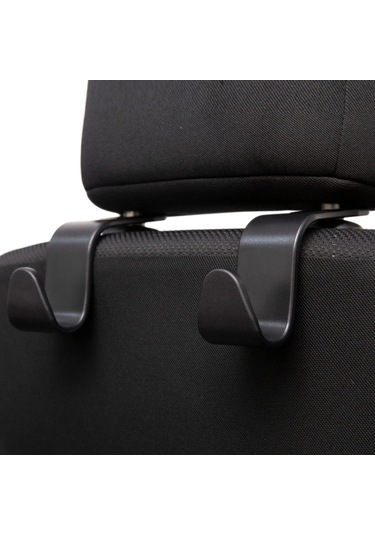 4 Adet Çanta Kancaları Araba Klipleri Ön Koltuk Kafalık Gri Siyah