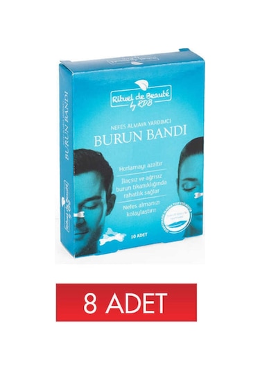 8 X Burun Nefes Bandı (Horlama Azaltici) (Toplam 8 Adet)