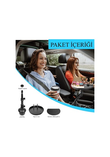 An-98 Araç İçi Katlanabilir Bardaklık Telefon Tutucu Ve Yemek Tep