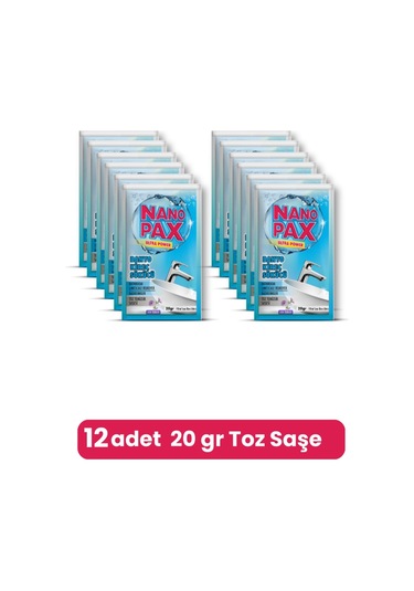 Banyo - Kireç Sökücü Toz Temizlik Saşesi 12 Adet X 20gr 12'li Set