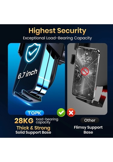 Createtech Topk Evrensel Araç Montaj Telefon Tutucu Vantuz Tabanı Ile Dashboard Araba Cep Telefonu For Dashboard - Küçük Boyutlu -