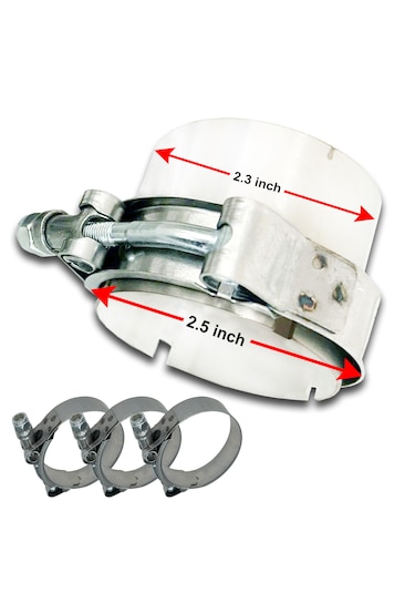 60 68mm/2.5-inç Egzoz Kelepçesi Paslanmaz Çelik2.3-inç Borular Iç