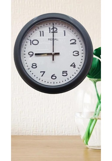 Regal 4290 Bw Özel Seri Metal Kasa Akar Sessiz Saniyeli Duvar Saati Çok Renkli