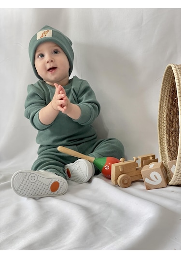 MiaBaby Bereli Üçlü Takım 001 Açık Yeşil